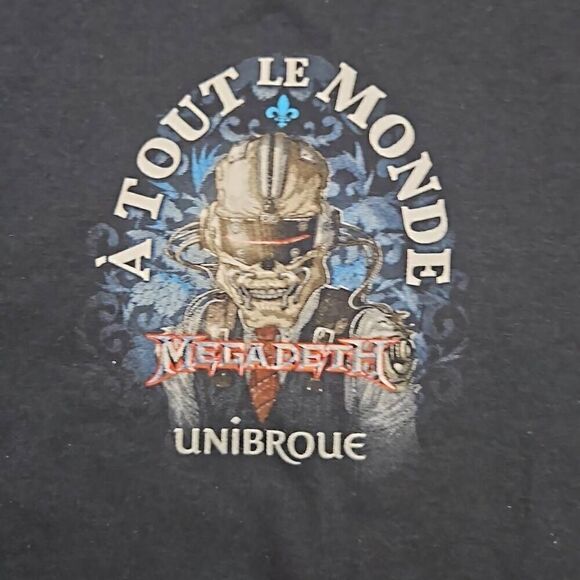 Megadeth Unibroue A Tout Le Monde Mens Size Large Graphic Tee Dave Mustaine Beer - Picture 5 of 7